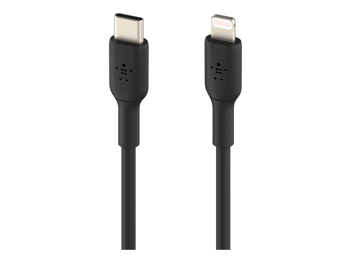 Belkin BOOST CHARGE - Lightning-Kabel - 24 pin USB-C männlich zu Lightning männlich - 1 m - Schwarz - USB-Stromversorgung (18 W)