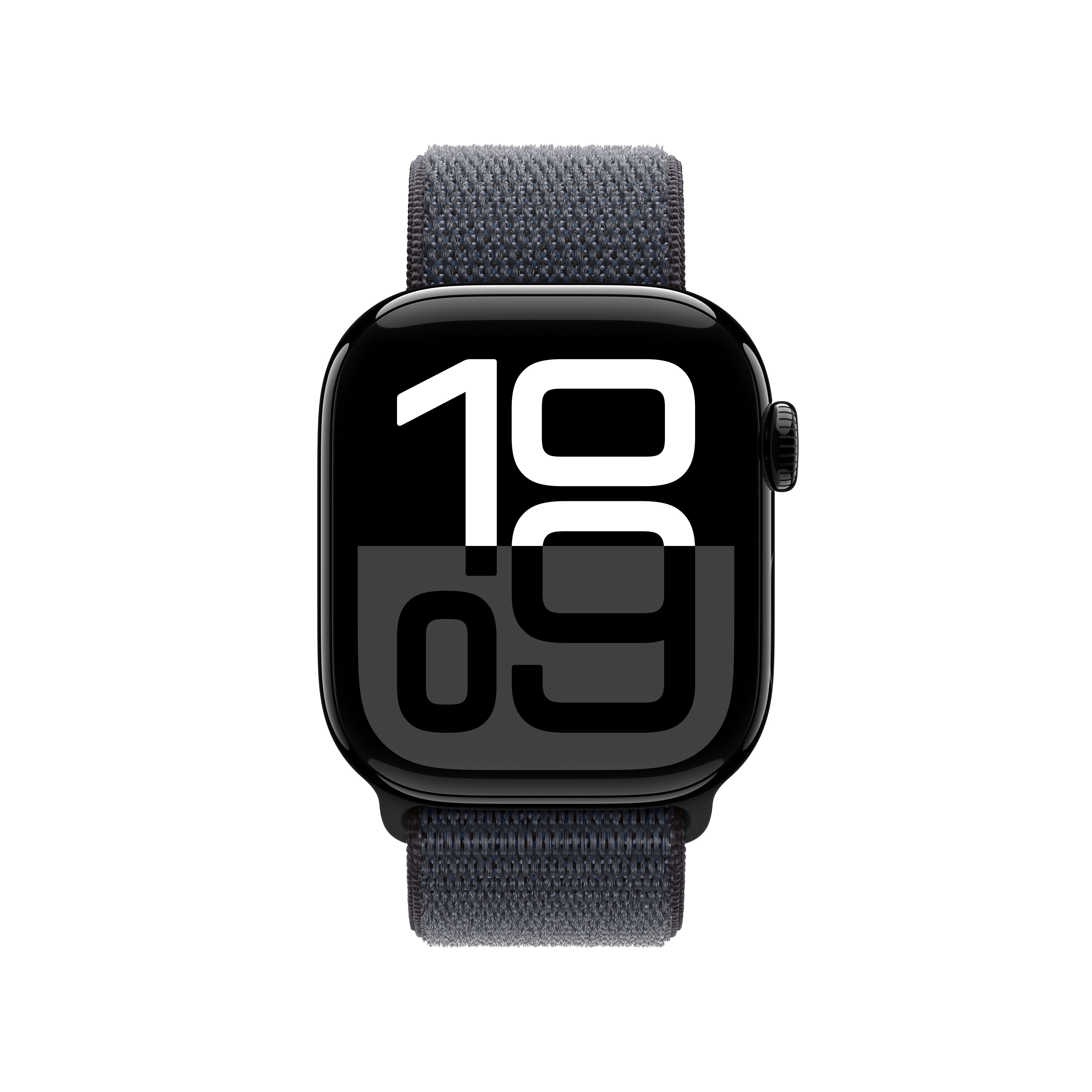 Apple Watch Series 10 (GPS + Cellular) - 42 mm - Jet Black Aluminium - mit Sportschleife - Tinte - Größe: 130-200 mm, Ansicht 4