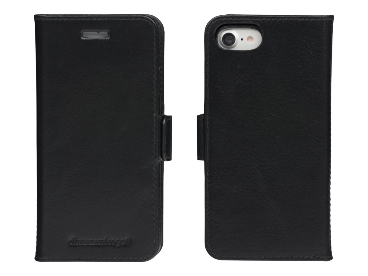 dbramante1928 Lynge - Flip-Hülle für Apple iPhone 6, 6s, 7, 8, SE (2. Generation) - genarbtes Leder - Schwarz, Ansicht 5