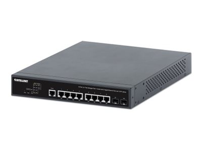 Intellinet Switch - 2+/L3 Lite - managed - 8 x 10/100/1000 (PoE++)