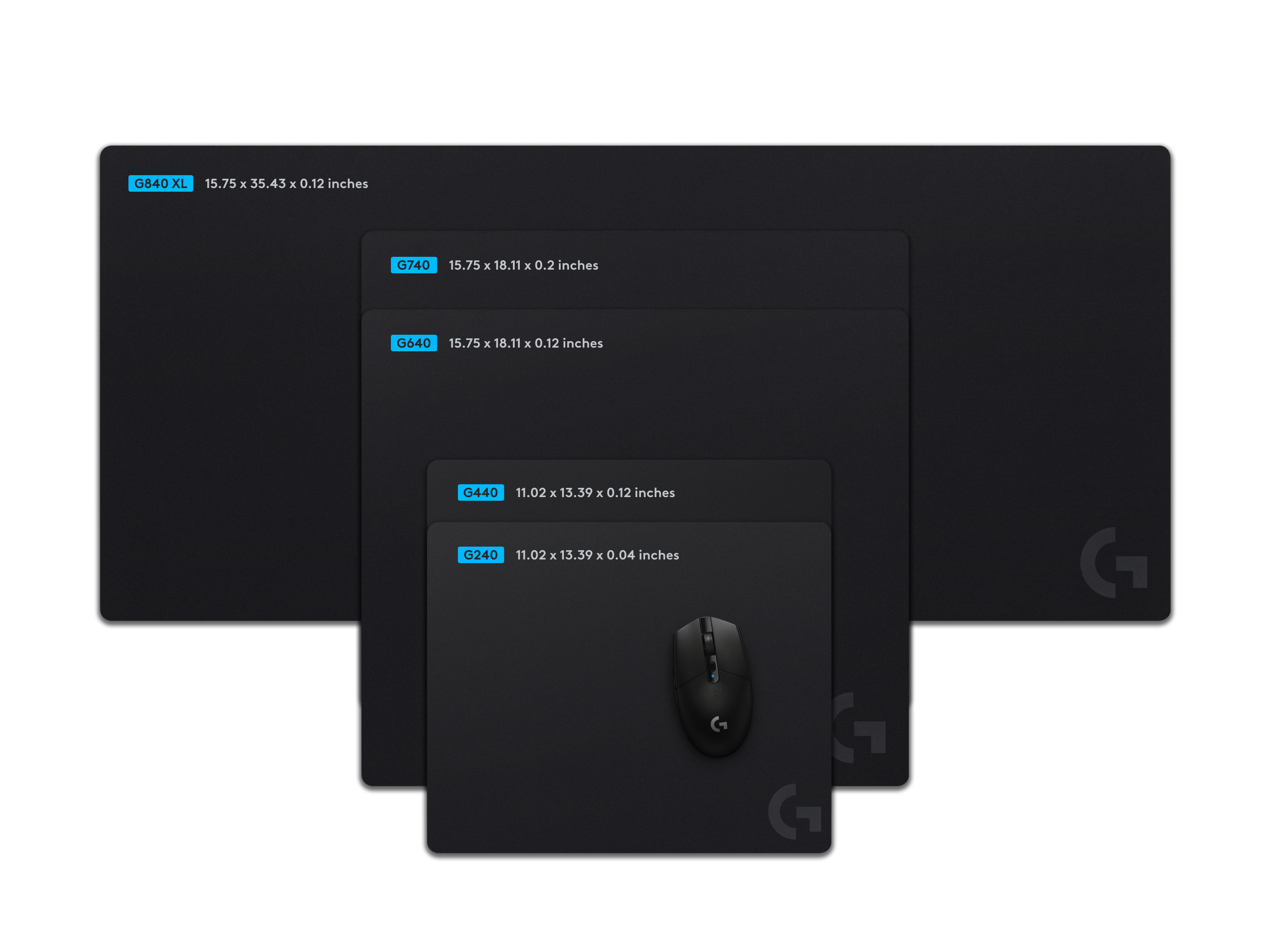Logitech G G240 - Mauspad - Schwarz, Ansicht 2