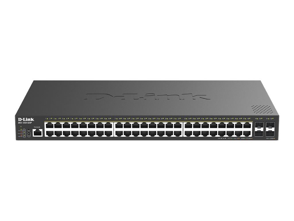 D-Link DGS 1250-52XP - Switch - L3 - Smart - 48 x 10/100/1000 (PoE)