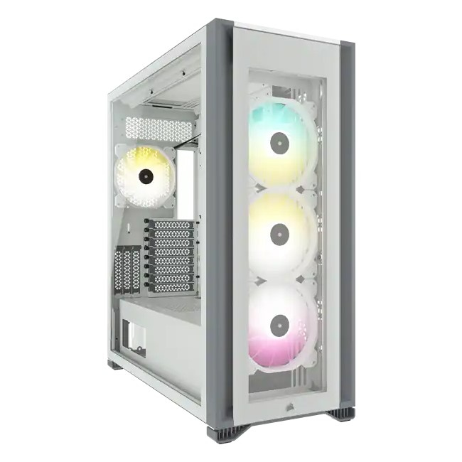 Corsair iCUE 7000X RGB - FT - E-ATX - Seitenteil mit Fenster (gehärtetes Glas) - Weiß, Ansicht 2