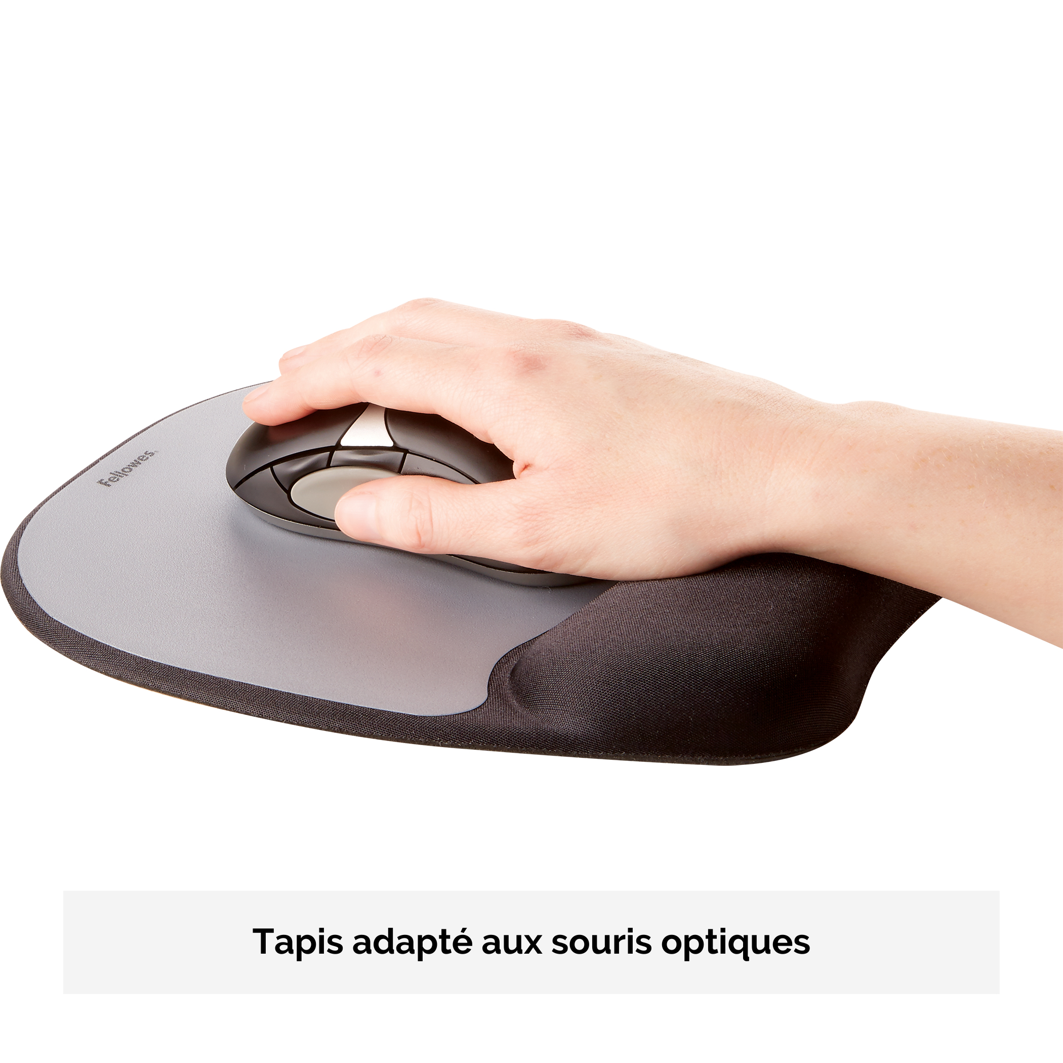 Fellowes Memory Foam - Mauspad mit Handgelenkpolsterkissen - Silber, Ansicht 4