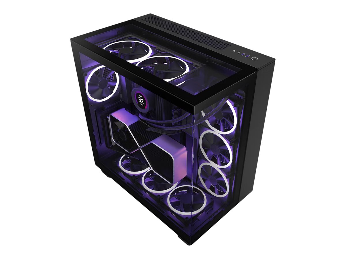 NZXT H series H9 Elite - Mid tower - ATX - Seitenteil mit Fenster (gehärtetes Glas)