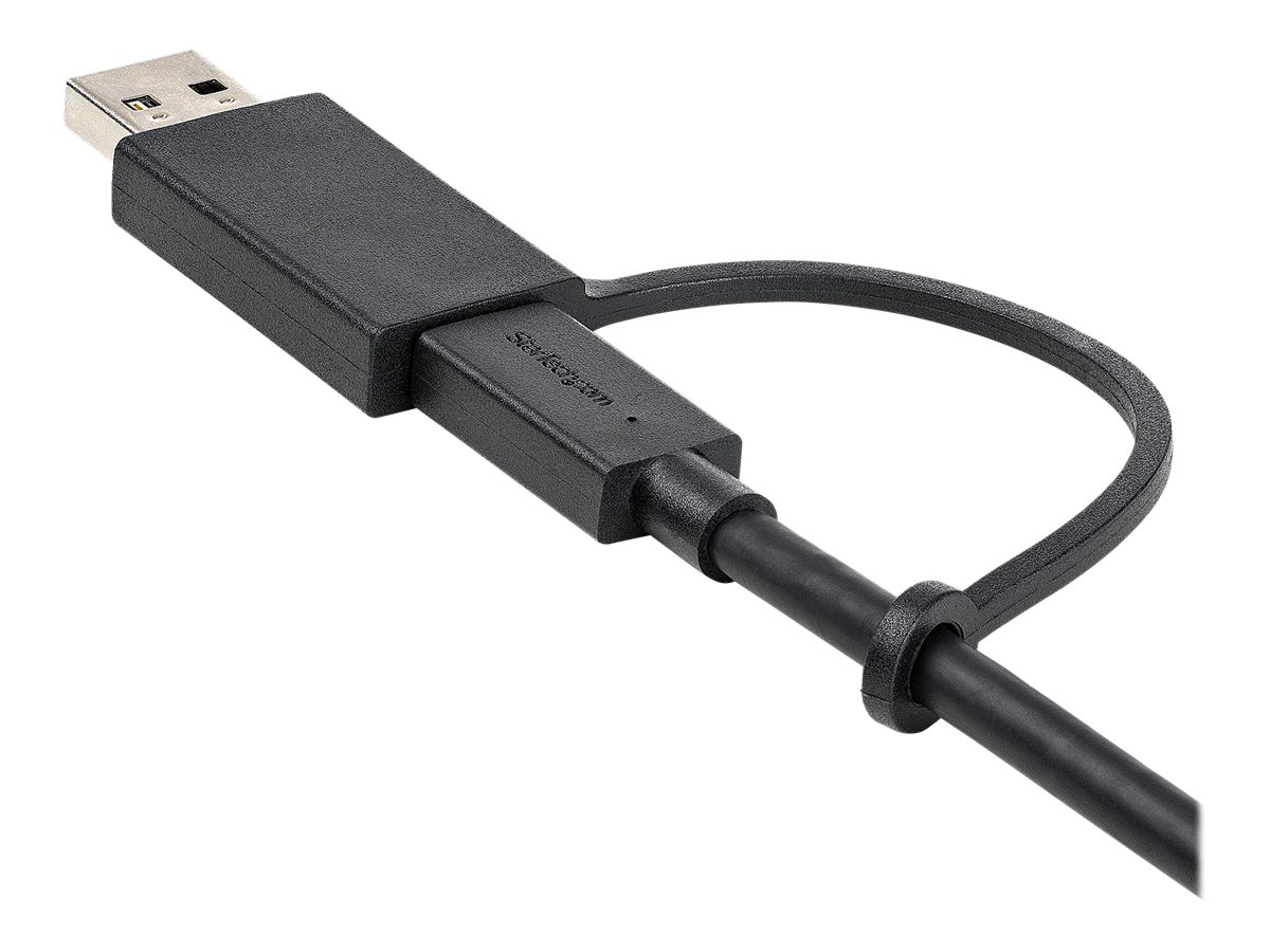 StarTech.com StarTech 1m USB-C Kabel mit USB-A Adapter Dongle - Hybrid 2-in-1 USB-C Kabel mit USB-A - USB-C auf USB-C (10Gbit/s - 100W PD)