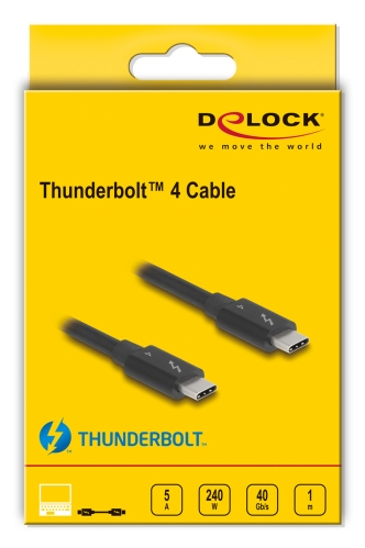 Delock Thunderbolt 4 Kabel 40 Gbps PD 3.1 schwarz 81249, Ansicht 4