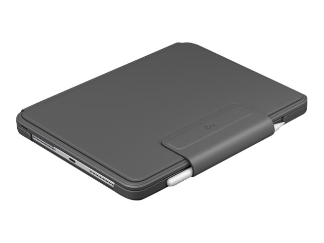 Logitech Slim Folio Pro - Tastatur und Foliohülle - hintergrundbeleuchtet - Bluetooth - AZERTY - Französisch - für Apple 11-inch iPad Pro (1. Generation 2. Generation)