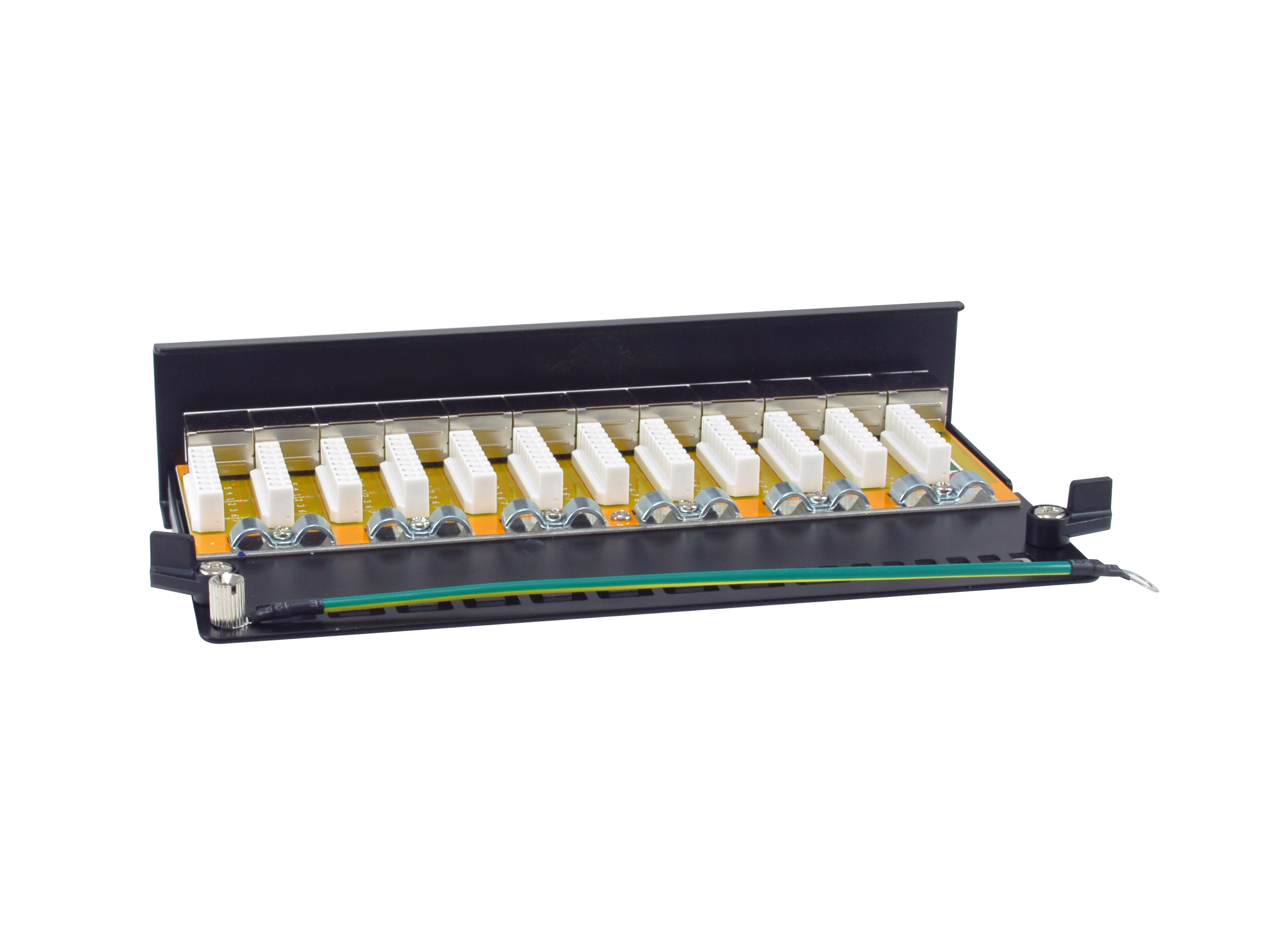 Equip Patchpanel 12x RJ45 Cat6A FTP 1HE Premium schwarz - Patch-Panel - Ethernet, Ansicht 4