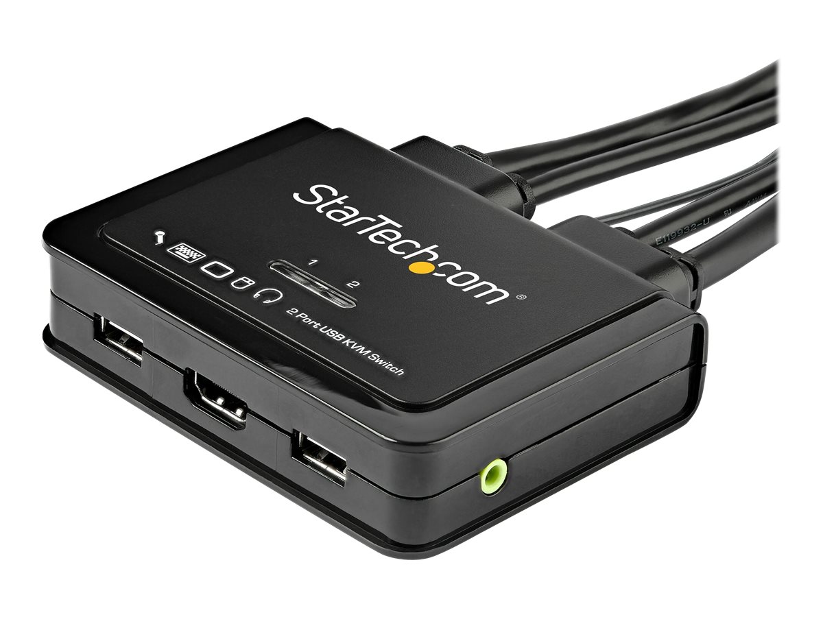 StarTech.com 2 Port HDMI KVM Switch mit Kabeln