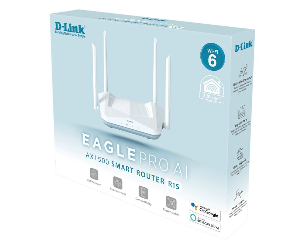 D-Link EAGLE PRO AI R15 - Wireless Router 3-Port-Switch, Ansicht 4