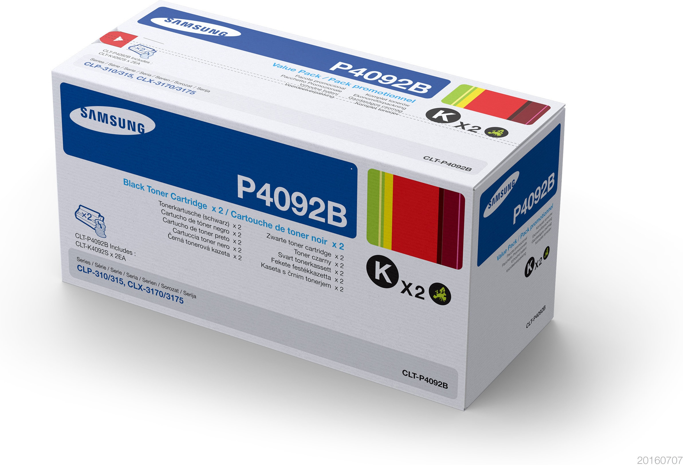 Samsung CLT-P4092B - 2er-Pack - Schwarz - original - Tonerpatrone (SU391A), Ansicht 4