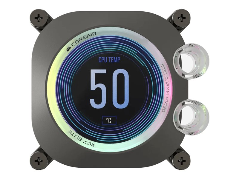 Corsair iCUE XC7 RGB ELITE LCD - Flüssigkühlsystem für CPU im Waterblock-Design - (für: AM4 LGA1700 AM5)