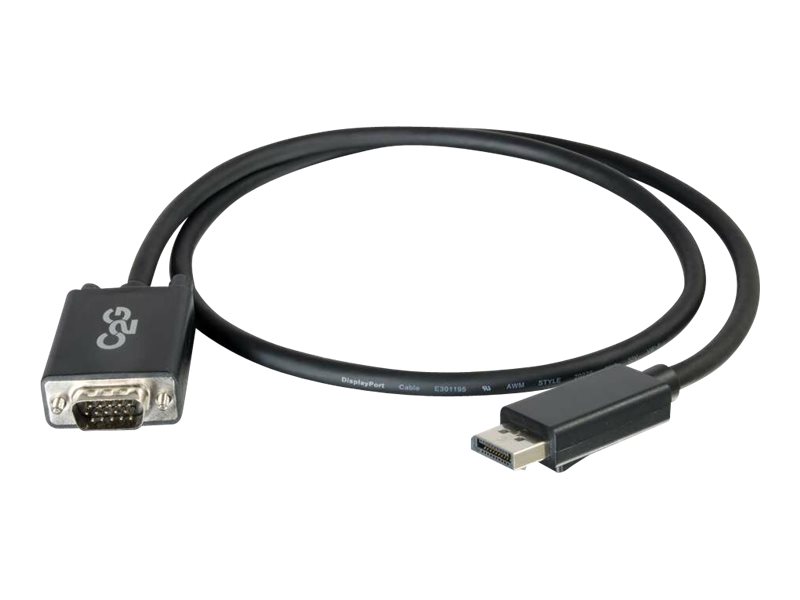 C2G 2m DisplayPort to VGA Adapter Cable - DP to VGA - Black - DisplayPort-Kabel - DisplayPort (M)