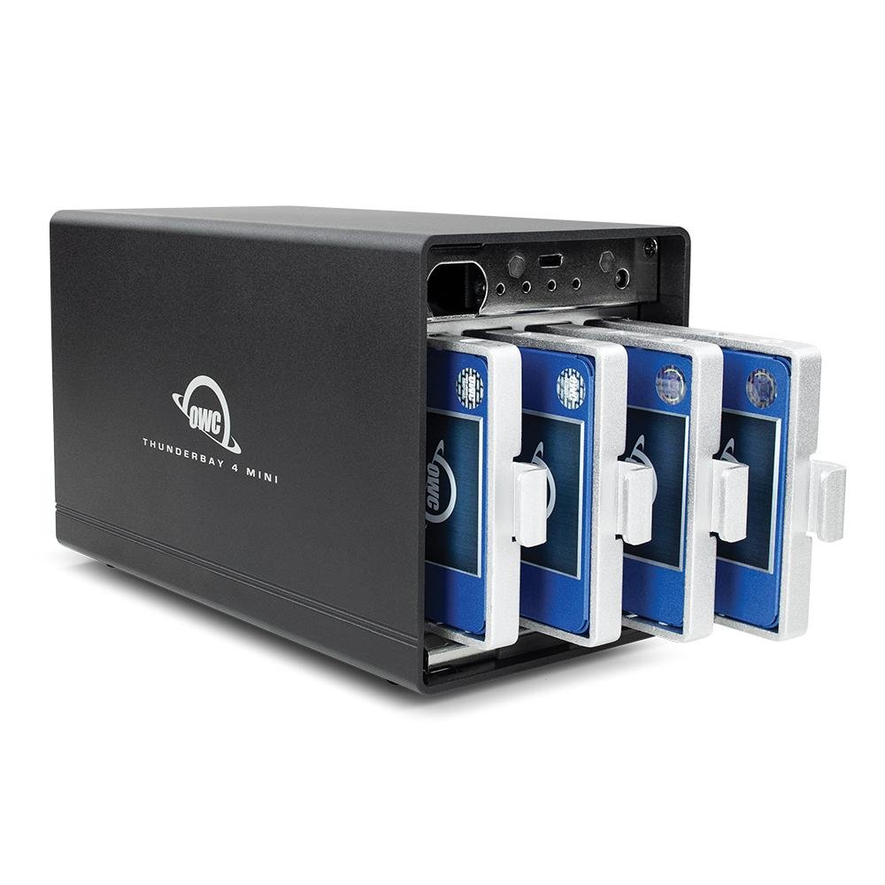 OWC ThunderBay 4 mini - HDD-Gehäuse - 2.5 - SATA - Serial ATA II - Serial ATA III - 40 Gbit/s - USB Anschluss - Schwarz, Ansicht 3