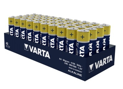 Varta Longlife AA Folie 40 - Einwegbatterie - AA - Alkali - 1,5 V - 40 Stück(e) - Blau - Gold, Ansicht 2