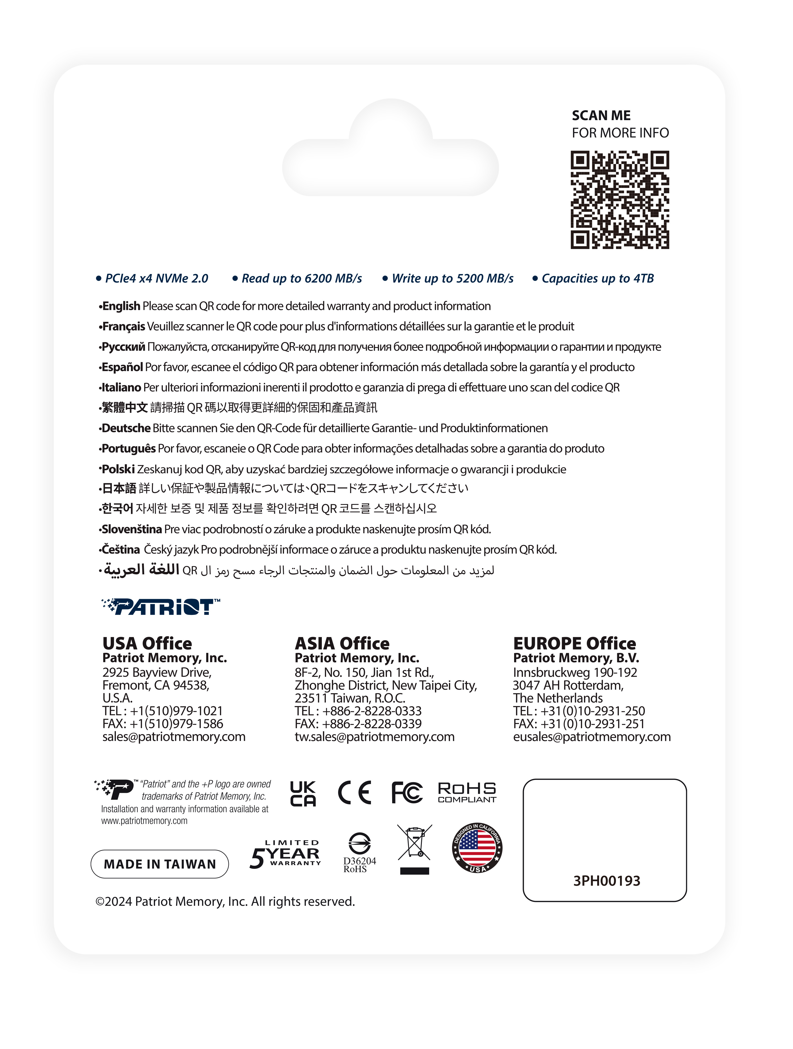 PATRIOT P400 V4 - SSD - 2 TB - intern - M.2 2280 - PCIe 4.0 x4 (NVMe), Ansicht 2