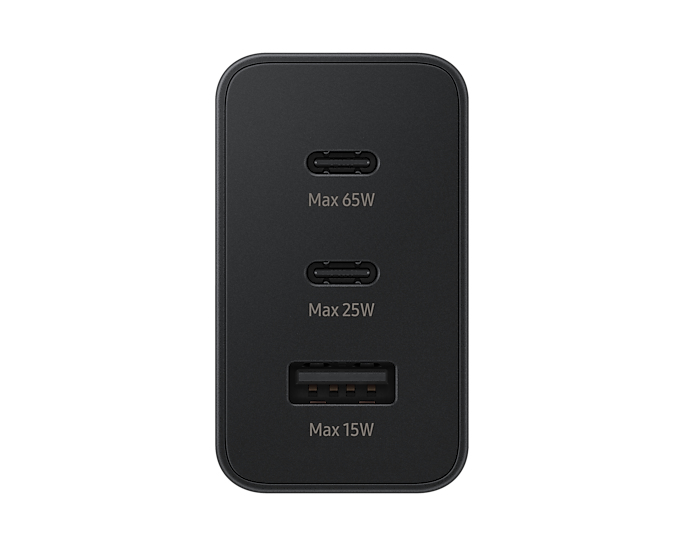 Samsung EP-T6530 - Netzteil - 65 Watt - 3.5 A - SFC 2.0, PD 3.0, SFC, AFC, QC - 3 Ausgänge (2 x USB-C, USB), Ansicht 4