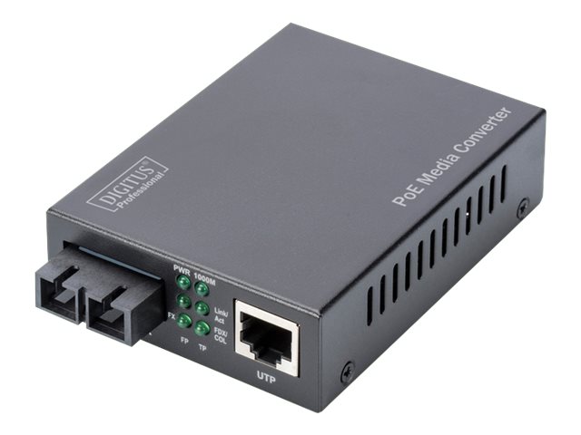 DIGITUS Professional DN-82150 - Medienkonverter - GigE - 10Base-T, 1000Base-SX, 100Base-TX, 1000Base-T - RJ-45 / SC multi-mode - bis zu 500 m