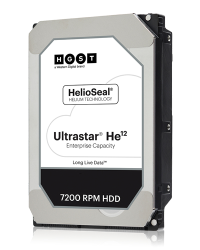 WD Ultrastar He12, 12 TB, 7200 RPM, 256 MB, 3.5&quot;, SATA