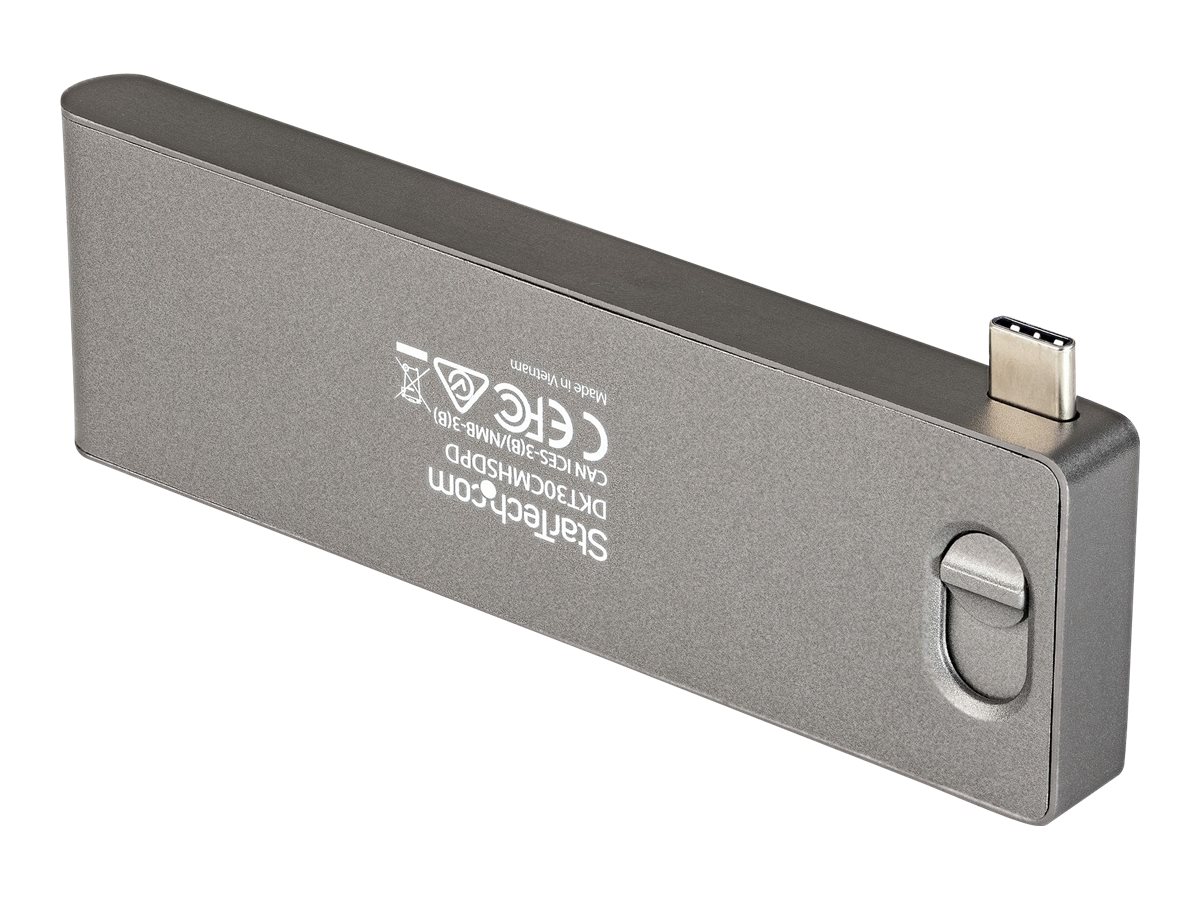 StarTech.com USB-C Multiport Adapter für MacBook Pro/Air - USB-C auf 4K HDMI, 100W Power Delivery Pass-through, SD/MicroSD, 2 Port USB 3.0 Hub - Portable USB-C Mini Dock (DKT30CMHSDPD) - Dockingstation - USB-C / Thunderbolt 3 - HDMI