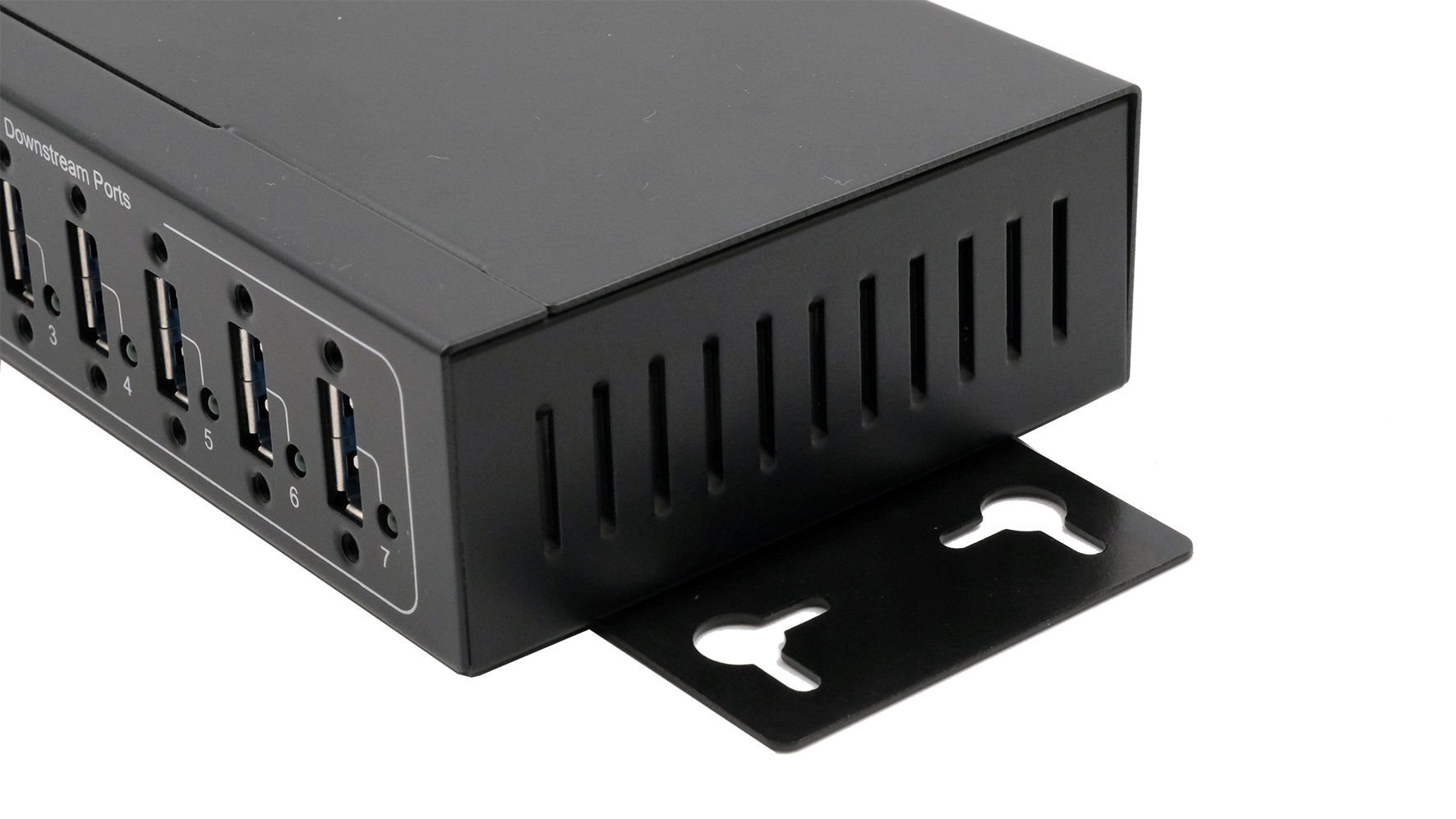 Exsys USB 3.2 HUB 7-Port Gen1 inkl.USB-Kab inkl.USB-Kabel DIN-Rail-Kit, Ansicht 4