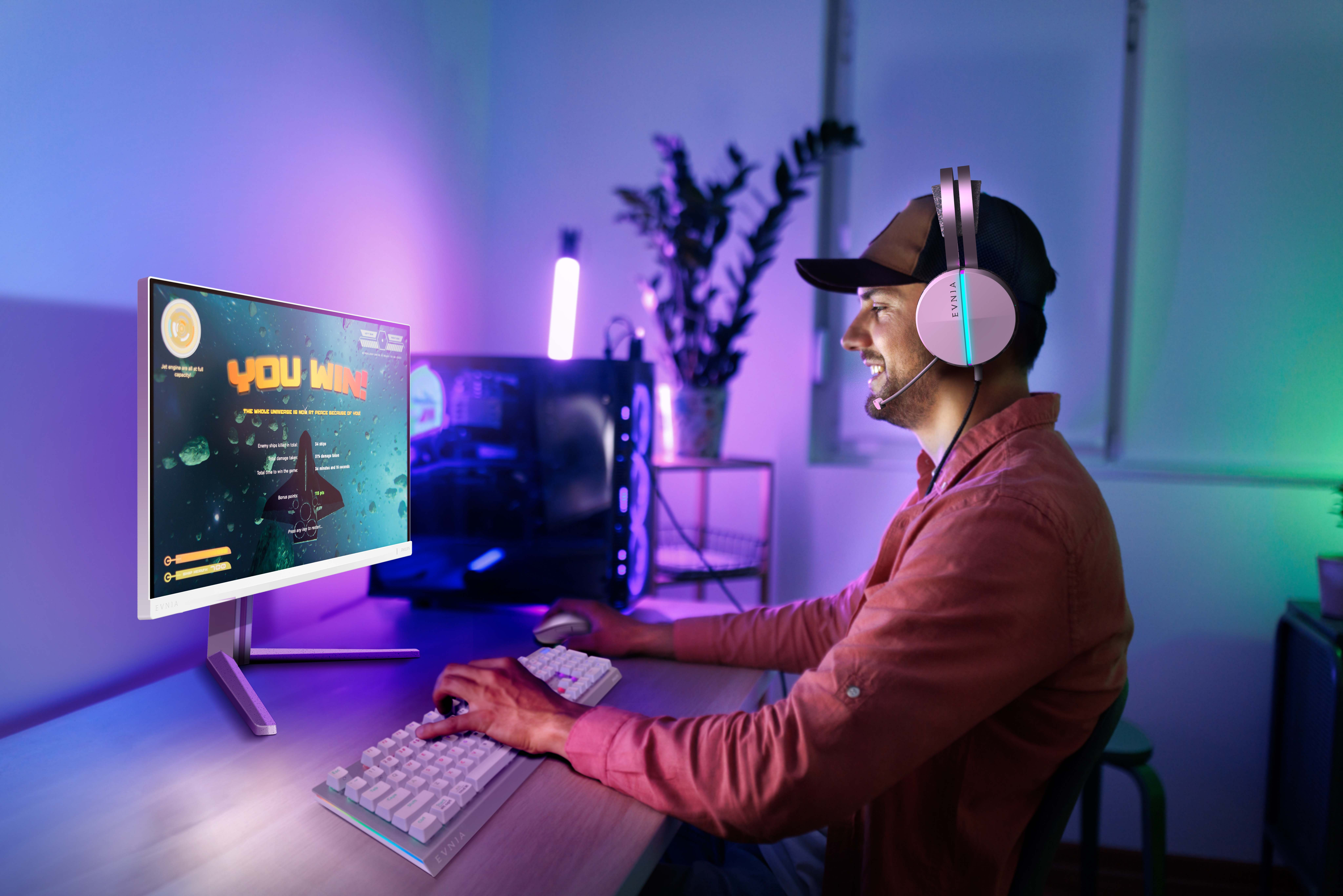 Philips Evnia 27M2N3201A - 27 Zoll Full HD Gaming Monitor 180 Hz 0.5 ms FreeSync Prem - 27 - DisplayPort, Ansicht 2