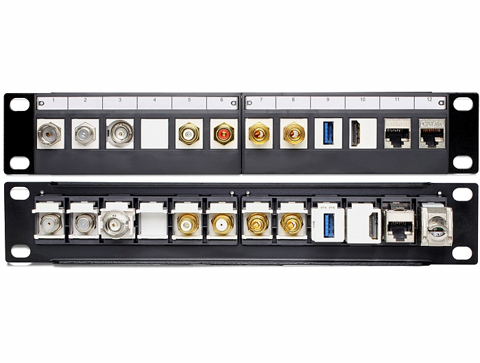 Delock Patch Panel - Schwarz - 1U - 25.4 cm (10), Ansicht 4
