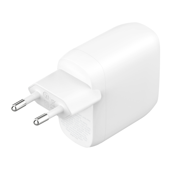 Belkin BoostCharge Pro - Netzteil - 60 Watt - 2.7 A - Fast Charge, Power Delivery 3.1 - 2 Ausgabeanschlussstellen, Ansicht 2