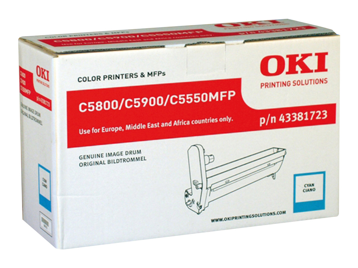 OKI Cyan - Trommel-Kit - für C5550 MFP, 5800dn, 5800Ldn, 5800n, 5900cdtn, 5900dn, 5900dtn, 5900n (43381723)