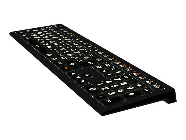 Logickeyboard LKB-LPWB-A2M-FR - Volle Größe (100%) - Kabelgebunden - USB - Schwarz - TL: Französisch, AZERTY, Ansicht 4