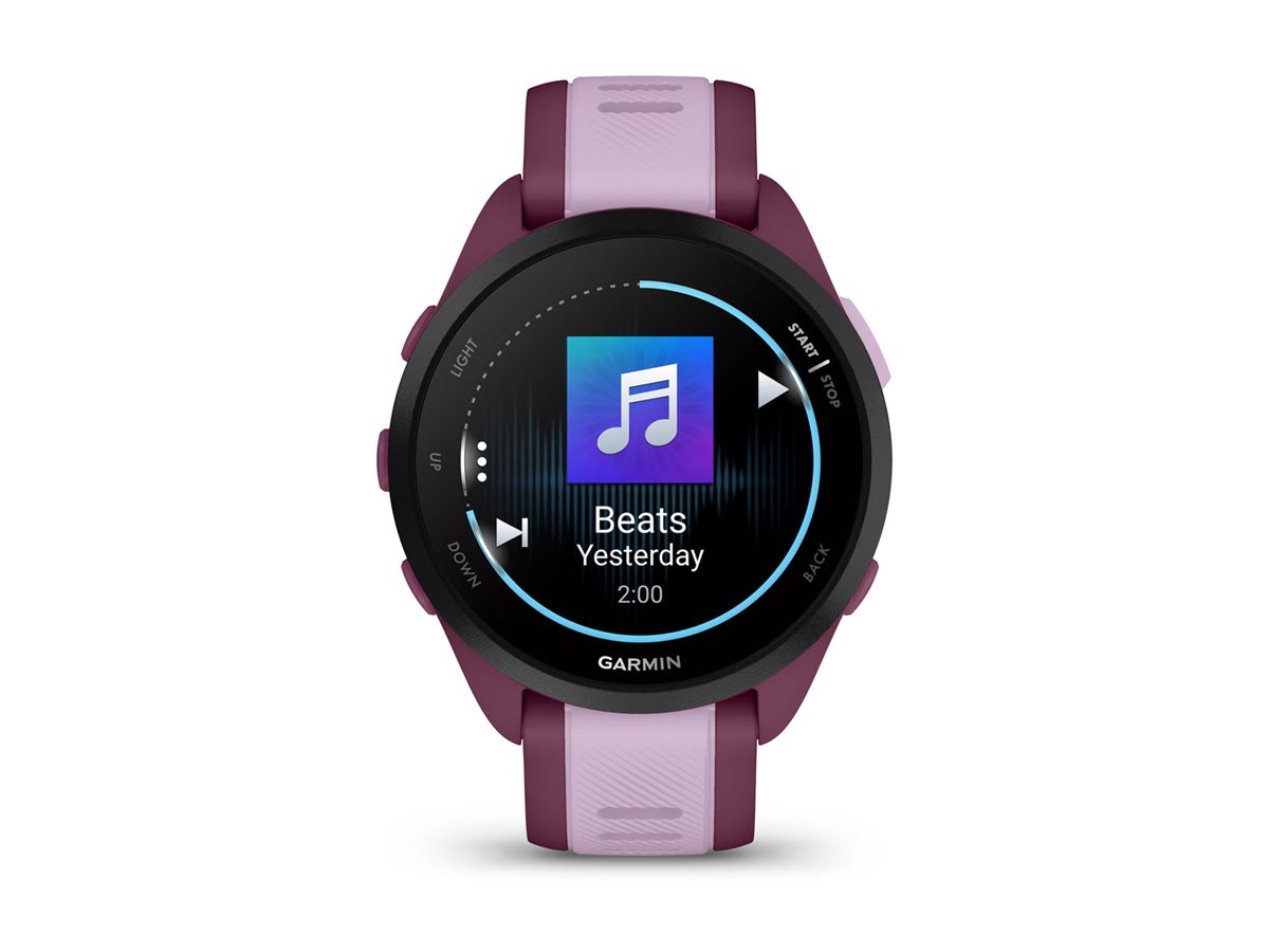 Garmin Forerunner 165 Music - Berry - Sportuhr mit Band - Flieder - Handgelenkgröße: 126-203 mm - Anzeige 3 cm (1.2), Ansicht 4