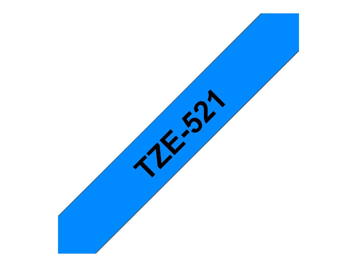 Brother TZe-521 - Schwarz auf Blau - Rolle (0,9 cm x 8 m), Ansicht 3