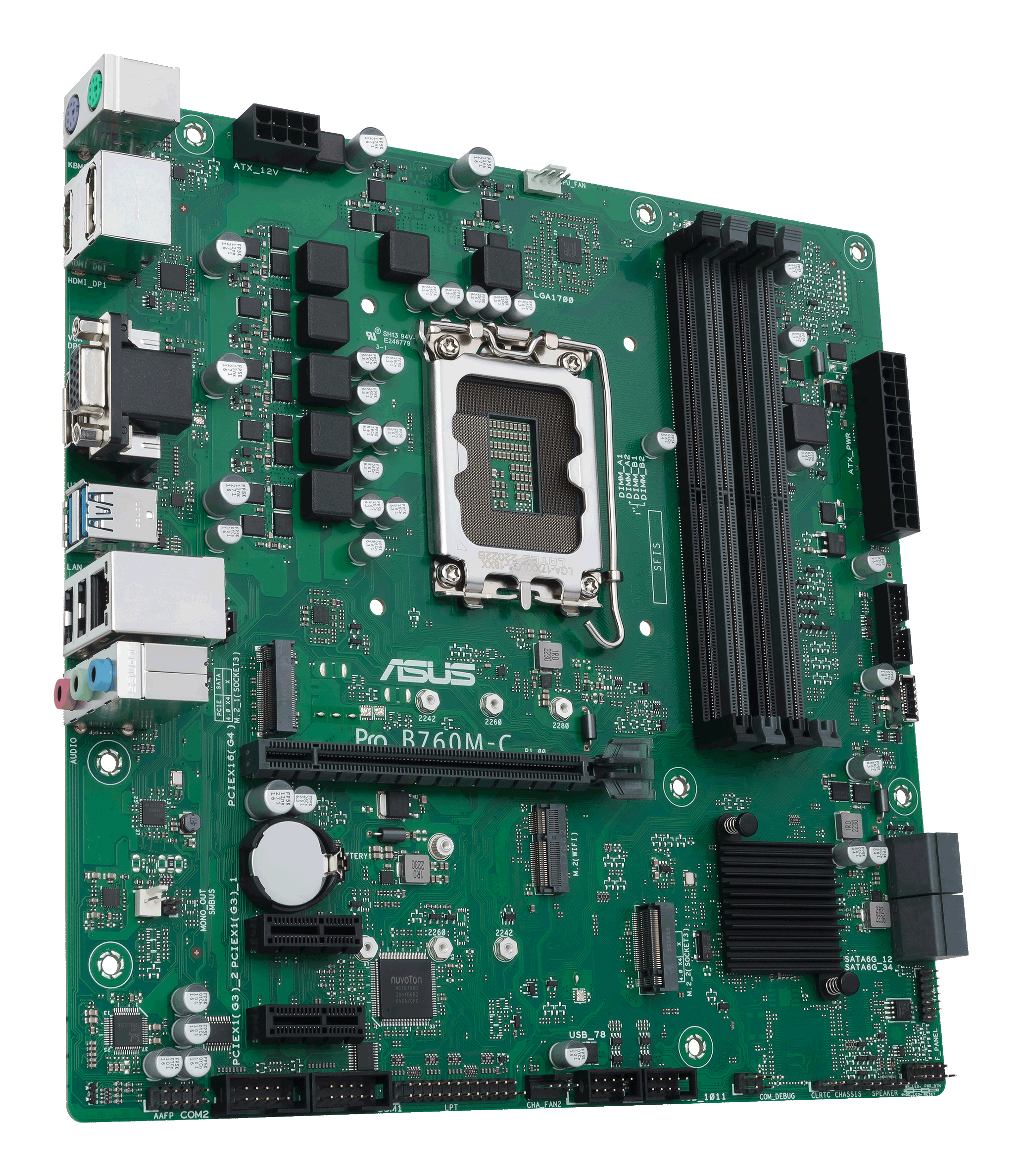 ASUS MB ASUS Intel 1700 PRO B760M-C-CSM - Micro/Mini/Flex-ATX - SATA, Ansicht 4