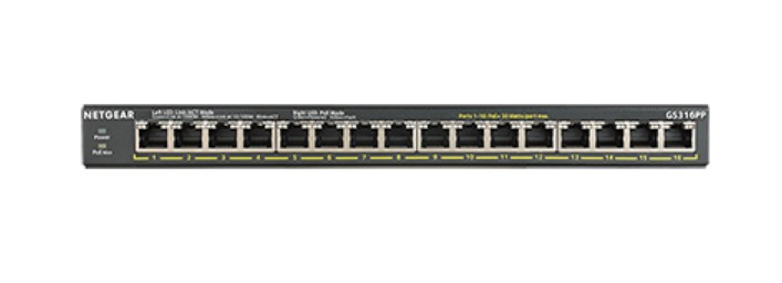 Netgear GS316PP - Switch - unmanaged - 16 x 10/100/1000 (PoE+), Ansicht 4