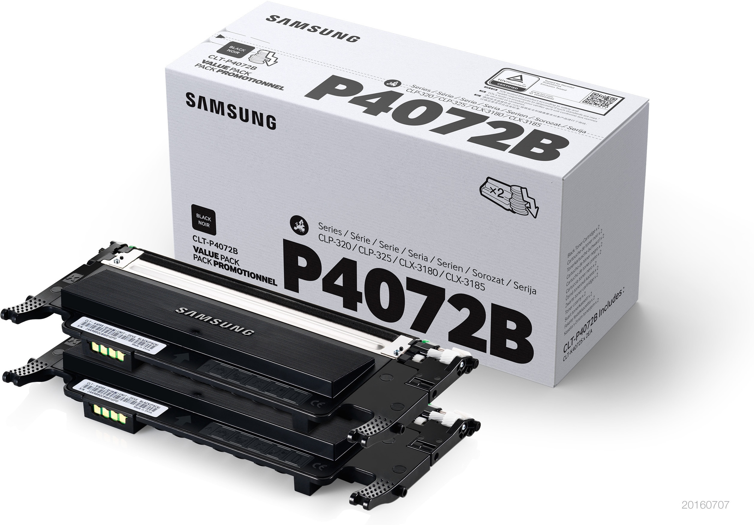 Samsung CLT-P4072B - 2er-Pack - Schwarz - original - Tonerpatrone (SU381A), Ansicht 2
