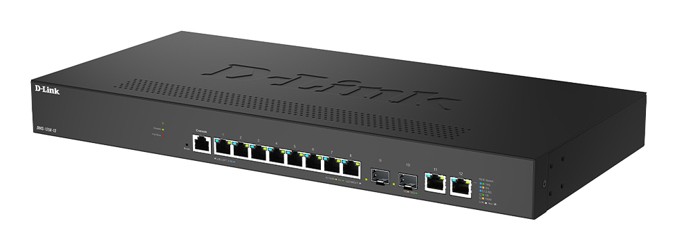 D-Link DMS 1250-12 - Switch - L2+ - Smart - 8 x 10/100/1000/2.5G + 2 x 10 Gigabit Ethernet + 2 x 10 Gigabit SFP+, Ansicht 3