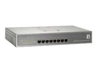 LevelOne GEP-0822 - Switch - unmanaged - 8 x 10/100/1000 (PoE+)