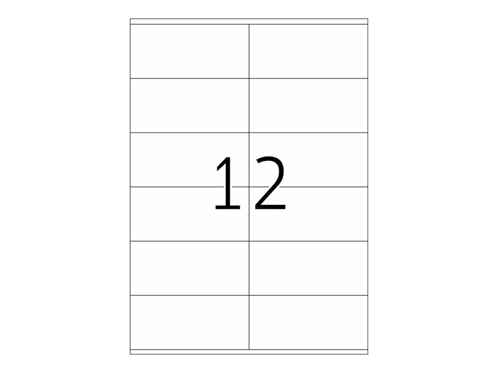 HERMA Premium - Papier - matt - permanent selbstklebend - weiß - 105 x 48 mm 1200 Etikett(en) (100 Bogen x 12)