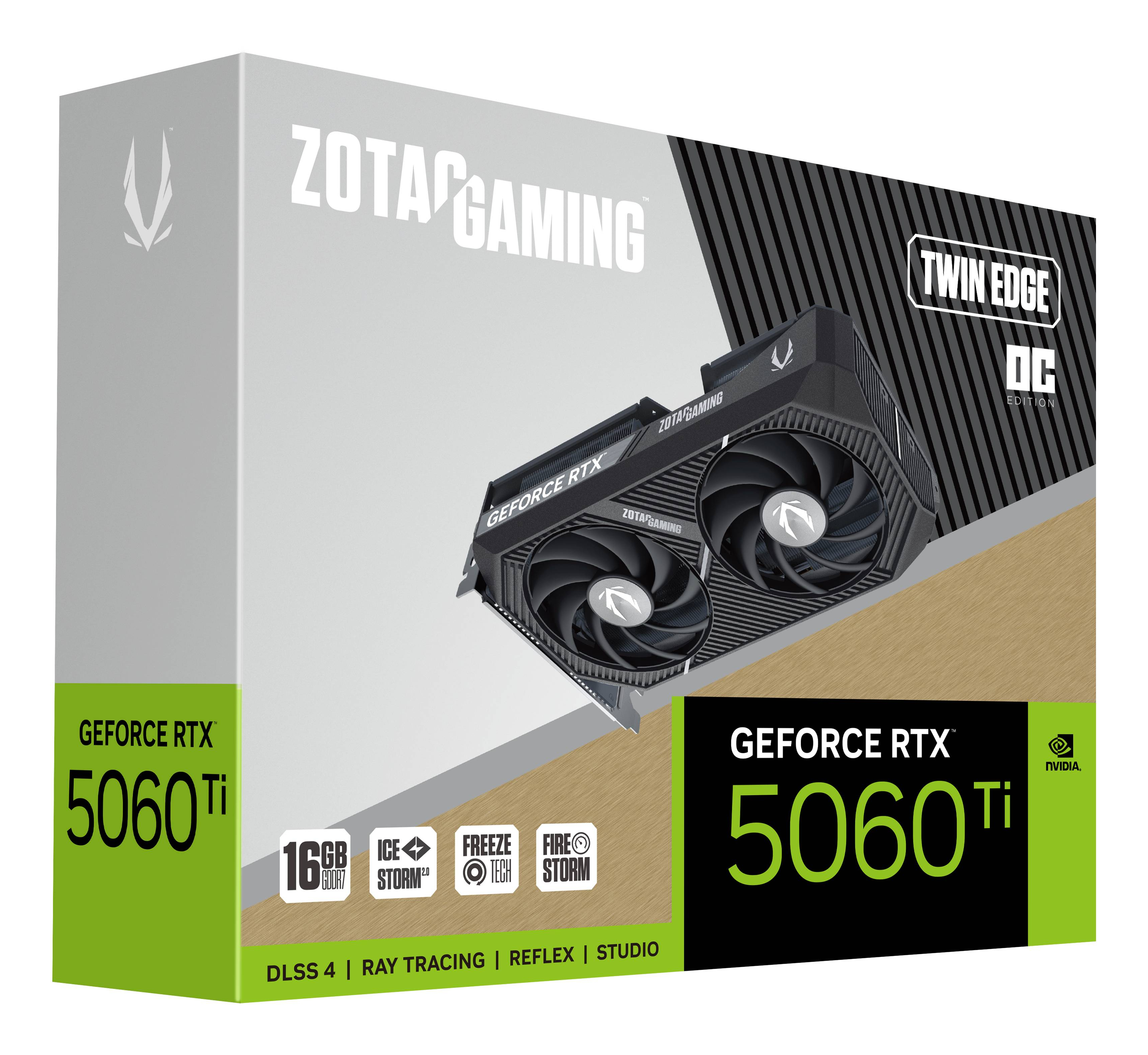 ZOTAC GAMING GeForce RTX 5060 Ti 16GB Twin Edge, Ansicht 3