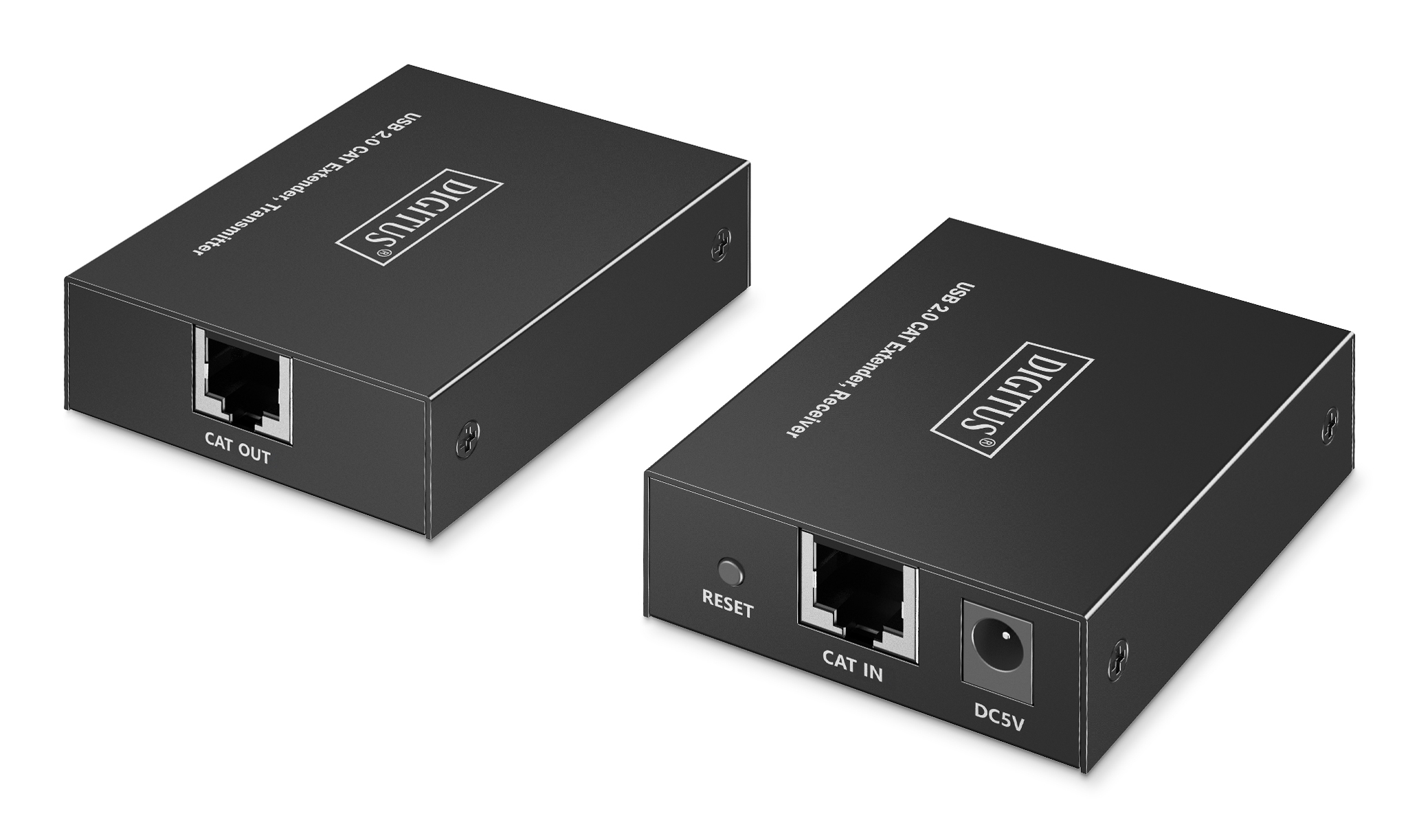 DIGITUS USB 2.0 CAT Extender, 4 Port USB-A, 150m, Ansicht 2