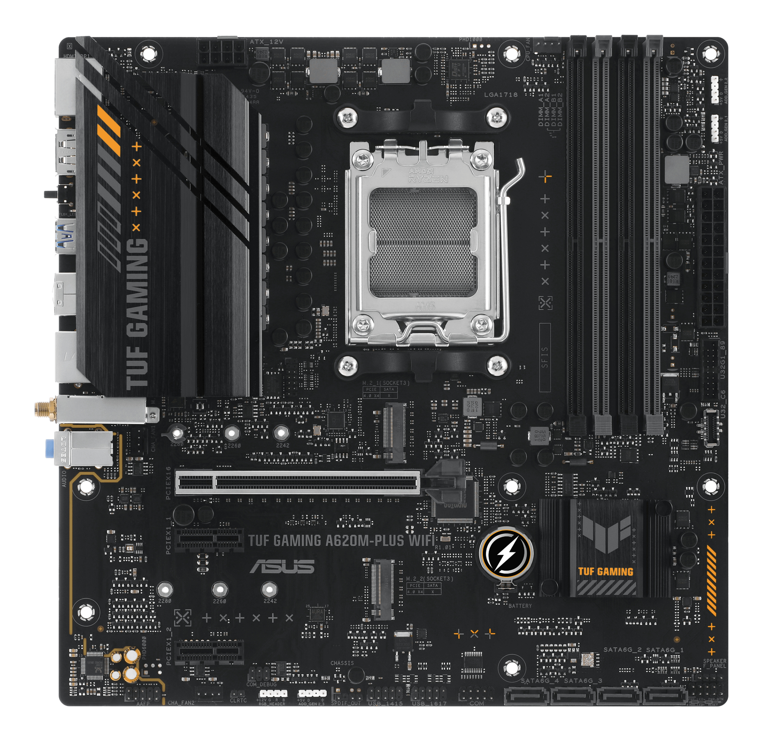 ASUS TUF GAMING A620M-PLUS WIFI - Motherboard - micro ATX - Socket AM5 - AMD A620 Chipsatz, Ansicht 2