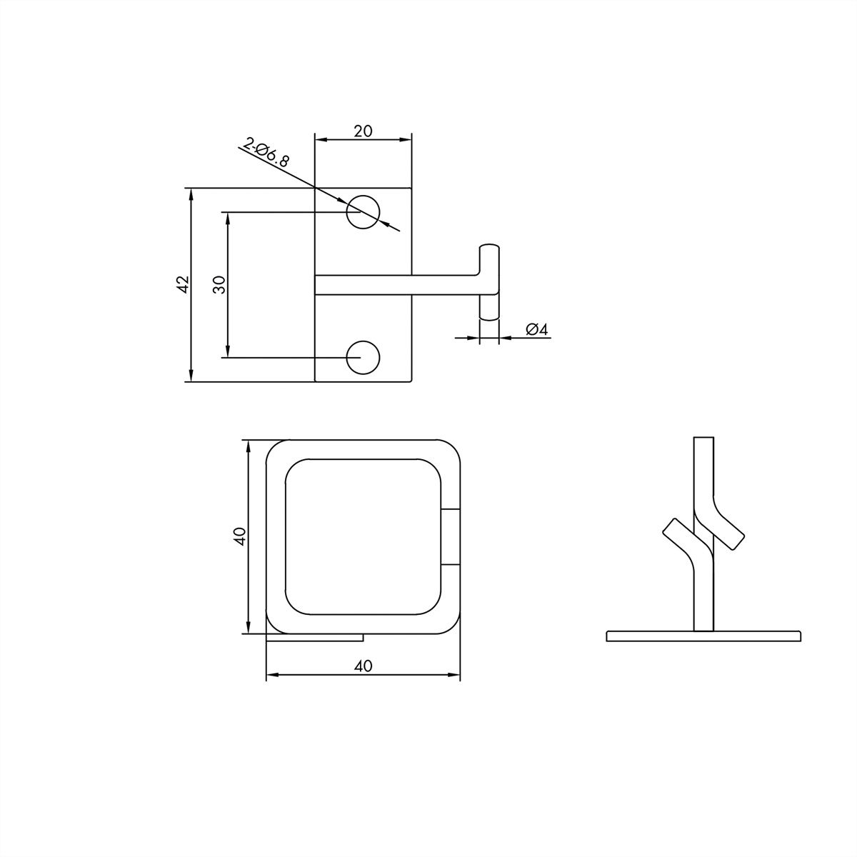 ROLINE Metallkabeloese vertikal 40x40mm, Ansicht 2