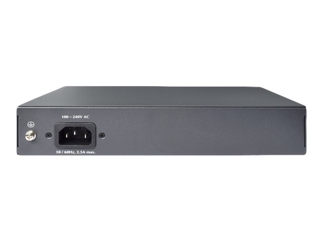 DIGITUS 8-Port Fast Ethernet PoE Netzwerkswitch, Desktop, unmanaged, 2 Uplink Ports RJ45,120 W, af/at