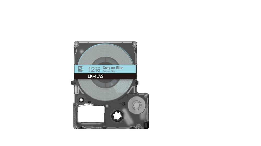 Epson LabelWorks LK-4LAS - Grau auf Blau - Rolle (1,2 cm x 8 m), Ansicht 4