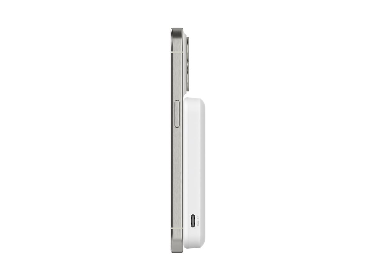 Belkin BoostCharge Pro - Induktive Power Bank - magnetisch mit Qi2 - 8000 mAh - 15 Watt - Fast Charge (24 pin USB-C), Ansicht 4