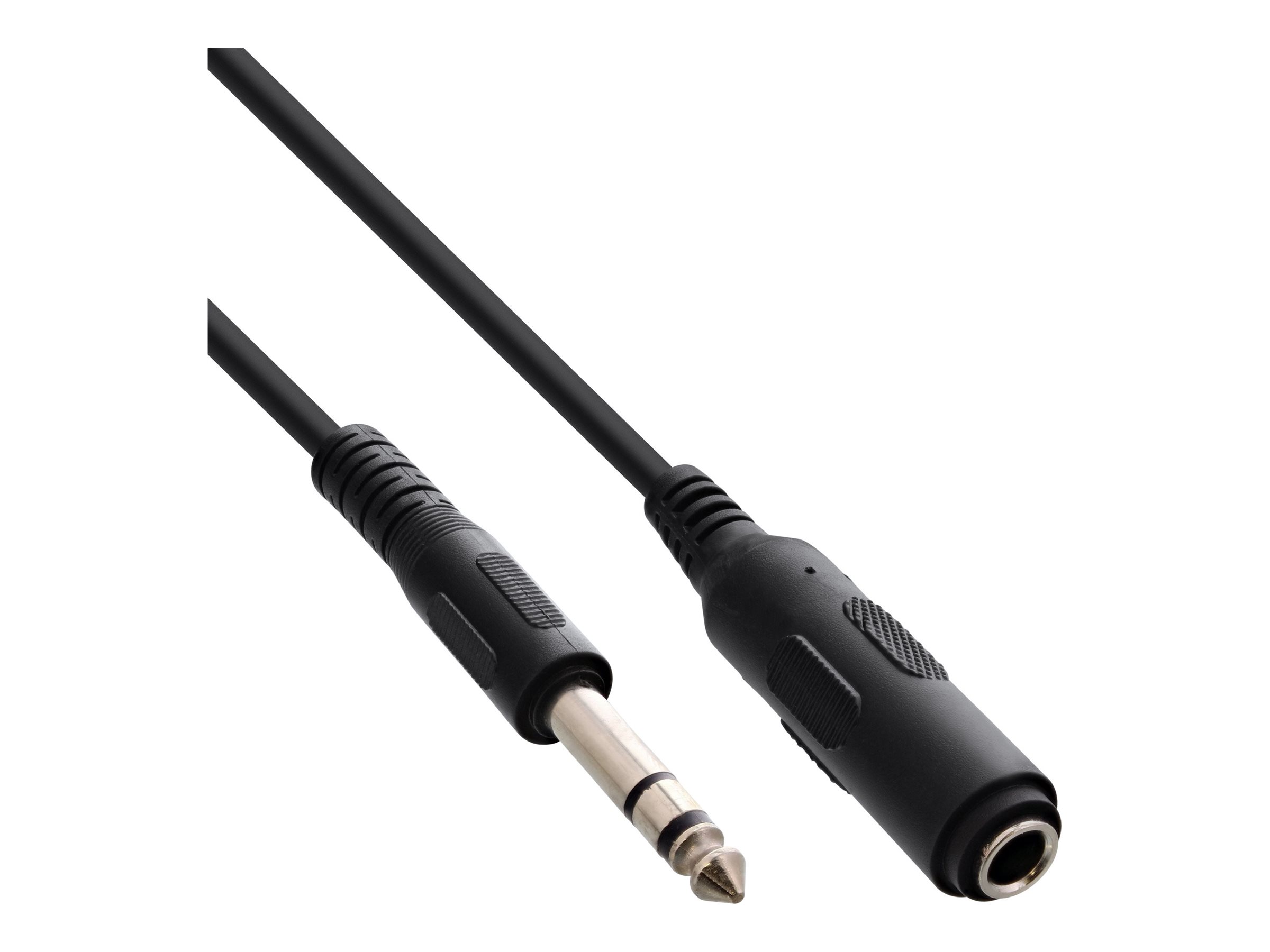 InLine Klinkenverlängerung - 63mm Klinke Stecker  Buchse - 5m - Stereo