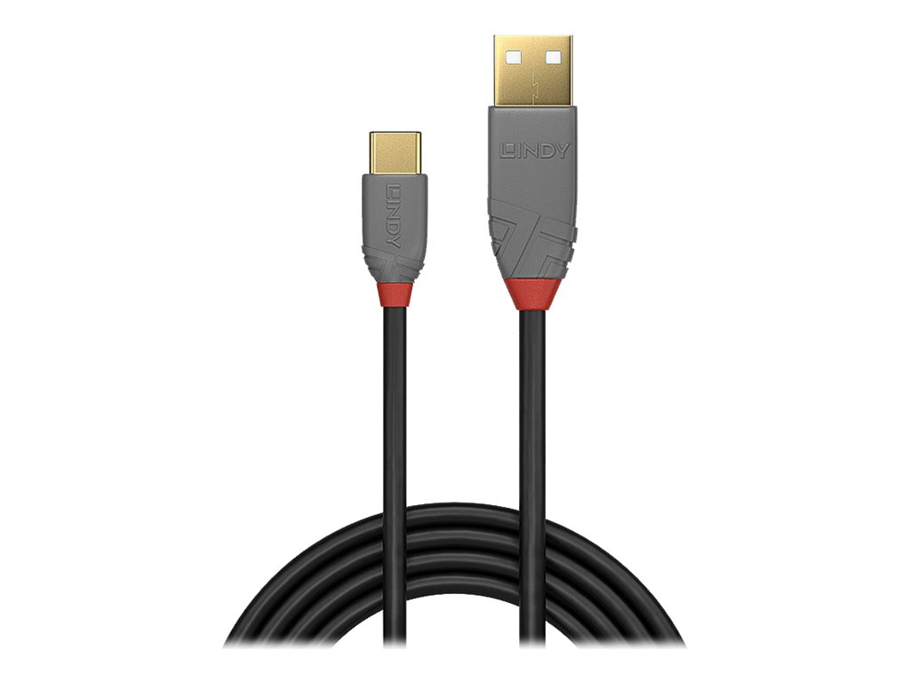 Lindy Anthra Line - USB-Kabel - USB-C (M) zu USB Typ A (M) - USB 2.0 - 2 m - rund