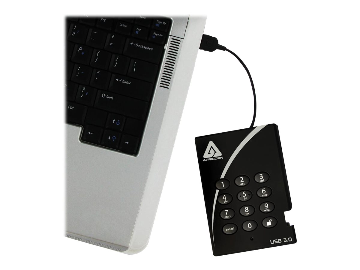 Apricorn Aegis Padlock 3.0 A25-3PL256-2000 - Festplatte - verschlüsselt - 2 TB - extern (tragbar), Ansicht 3