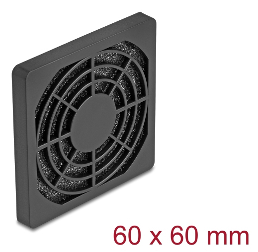 Delock Fan-Grill - with dust filter - Schwarz, Ansicht 2